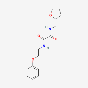 molecular formula C15H20N2O4 B3975696 N-(2-phenoxyethyl)-N'-(tetrahydro-2-furanylmethyl)ethanediamide 
