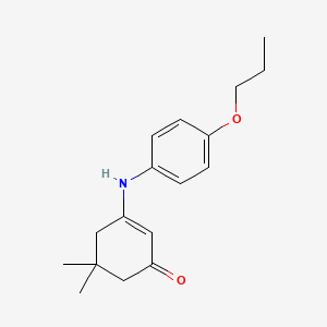 molecular formula C17H23NO2 B3975701 5,5-dimethyl-3-[(4-propoxyphenyl)amino]-2-cyclohexen-1-one 