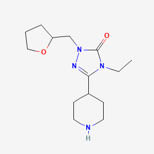molecular formula C14H24N4O2 B3975702 4-ethyl-5-(4-piperidinyl)-2-(tetrahydro-2-furanylmethyl)-2,4-dihydro-3H-1,2,4-triazol-3-one dihydrochloride 