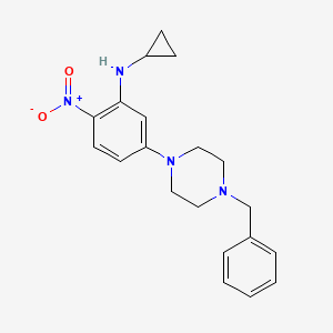 molecular formula C20H24N4O2 B3975706 5-(4-benzyl-1-piperazinyl)-N-cyclopropyl-2-nitroaniline 
