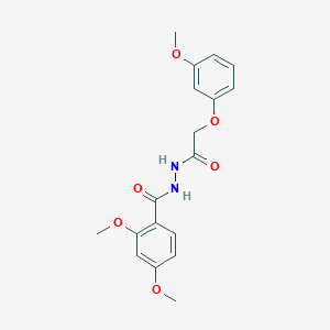 molecular formula C18H20N2O6 B397572 2,4-dimethoxy-N'-[(3-methoxyphenoxy)acetyl]benzohydrazide 
