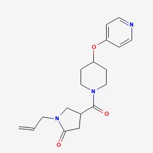molecular formula C18H23N3O3 B3975743 1-allyl-4-{[4-(pyridin-4-yloxy)piperidin-1-yl]carbonyl}pyrrolidin-2-one 