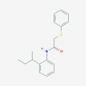 molecular formula C18H21NOS B3975747 N-(2-sec-butylphenyl)-2-(phenylthio)acetamide 