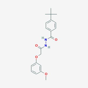 molecular formula C20H24N2O4 B397575 4-tert-butyl-N'-[(3-methoxyphenoxy)acetyl]benzohydrazide 