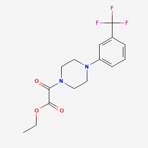 molecular formula C15H17F3N2O3 B3975765 ethyl oxo{4-[3-(trifluoromethyl)phenyl]-1-piperazinyl}acetate 