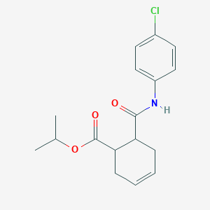 molecular formula C17H20ClNO3 B3975773 isopropyl 6-{[(4-chlorophenyl)amino]carbonyl}-3-cyclohexene-1-carboxylate CAS No. 432496-29-2