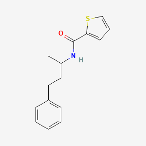 molecular formula C15H17NOS B3975779 N-(1-methyl-3-phenylpropyl)-2-thiophenecarboxamide 
