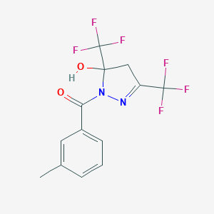 1-(3-methylbenzoyl)-3,5-bis(trifluoromethyl)-4,5-dihydro-1H-pyrazol-5-ol