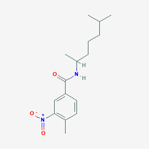 molecular formula C16H24N2O3 B3975792 N-(1,5-dimethylhexyl)-4-methyl-3-nitrobenzamide 