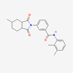 molecular formula C24H26N2O3 B3975803 N-(2,3-dimethylphenyl)-3-(5-methyl-1,3-dioxooctahydro-2H-isoindol-2-yl)benzamide 