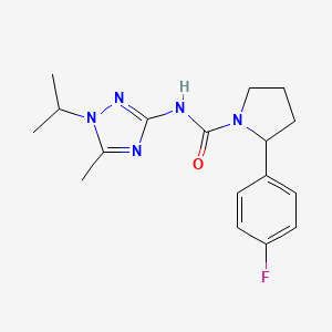 molecular formula C17H22FN5O B3975808 2-(4-fluorophenyl)-N-(1-isopropyl-5-methyl-1H-1,2,4-triazol-3-yl)pyrrolidine-1-carboxamide 