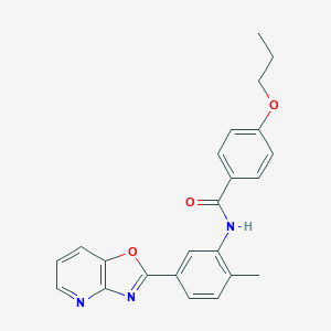 molecular formula C23H21N3O3 B397582 N-[2-methyl-5-([1,3]oxazolo[4,5-b]pyridin-2-yl)phenyl]-4-propoxybenzamide 