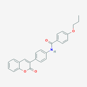 N-[4-(2-oxo-2H-chromen-3-yl)phenyl]-4-propoxybenzamide
