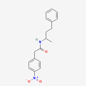 molecular formula C18H20N2O3 B3975830 N-(1-methyl-3-phenylpropyl)-2-(4-nitrophenyl)acetamide 