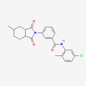 molecular formula C23H23ClN2O3 B3975833 N-(5-chloro-2-methylphenyl)-3-(5-methyl-1,3-dioxooctahydro-2H-isoindol-2-yl)benzamide 