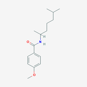 molecular formula C16H25NO2 B3975836 N-(1,5-dimethylhexyl)-4-methoxybenzamide 