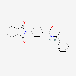 molecular formula C23H28N2O3 B3975850 4-(1,3-dioxo-1,3,3a,4,7,7a-hexahydro-2H-isoindol-2-yl)-N-(1-phenylethyl)cyclohexanecarboxamide 