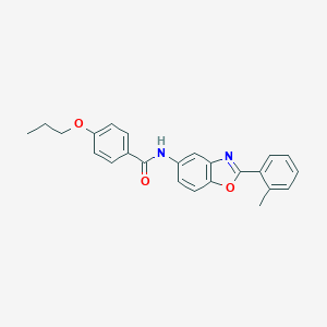 molecular formula C24H22N2O3 B397586 N-[2-(2-methylphenyl)-1,3-benzoxazol-5-yl]-4-propoxybenzamide 