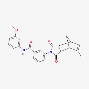 molecular formula C24H22N2O4 B3975863 N-(3-methoxyphenyl)-3-(8-methyl-3,5-dioxo-4-azatricyclo[5.2.1.0~2,6~]dec-8-en-4-yl)benzamide 