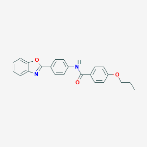 molecular formula C23H20N2O3 B397587 N-[4-(1,3-benzoxazol-2-yl)phenyl]-4-propoxybenzamide 