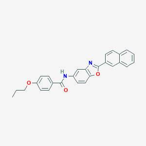 molecular formula C27H22N2O3 B397588 N-[2-(2-naphthyl)-1,3-benzoxazol-5-yl]-4-propoxybenzamide 