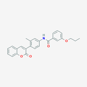 molecular formula C26H23NO4 B397596 N-[3-methyl-4-(2-oxo-2H-chromen-3-yl)phenyl]-3-propoxybenzamide 