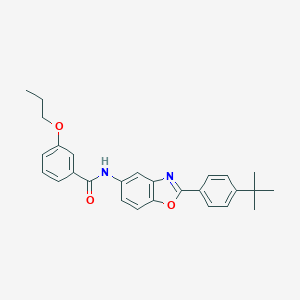 molecular formula C27H28N2O3 B397598 N-[2-(4-tert-butylphenyl)-1,3-benzoxazol-5-yl]-3-propoxybenzamide 