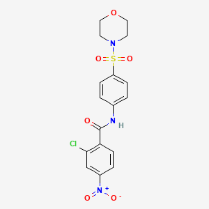 molecular formula C17H16ClN3O6S B3975986 2-chloro-N-[4-(4-morpholinylsulfonyl)phenyl]-4-nitrobenzamide 