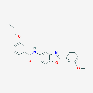 molecular formula C24H22N2O4 B397599 N-[2-(3-methoxyphenyl)-1,3-benzoxazol-5-yl]-3-propoxybenzamide 