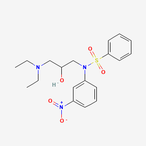 molecular formula C19H25N3O5S B3975995 N-[3-(diethylamino)-2-hydroxypropyl]-N-(3-nitrophenyl)benzenesulfonamide 