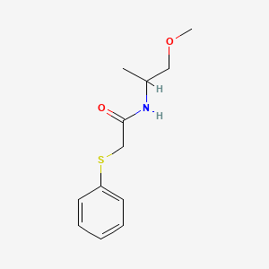 molecular formula C12H17NO2S B3976000 N-(2-methoxy-1-methylethyl)-2-(phenylthio)acetamide 