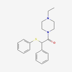 molecular formula C20H24N2OS B3976006 1-ethyl-4-[phenyl(phenylthio)acetyl]piperazine 