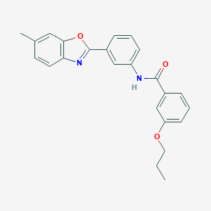 molecular formula C24H22N2O3 B397601 N-[3-(6-methyl-1,3-benzoxazol-2-yl)phenyl]-3-propoxybenzamide 
