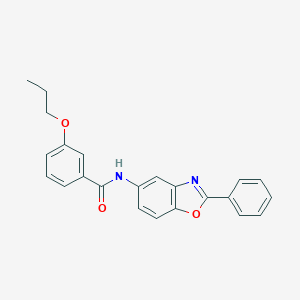 molecular formula C23H20N2O3 B397603 N-(2-phenyl-1,3-benzoxazol-5-yl)-3-propoxybenzamide 