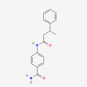 molecular formula C17H18N2O2 B3976033 4-[(3-phenylbutanoyl)amino]benzamide 