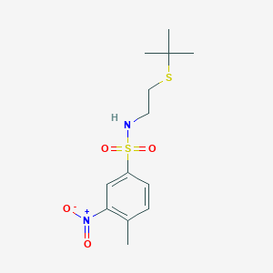 molecular formula C13H20N2O4S2 B3976045 N-[2-(tert-butylthio)ethyl]-4-methyl-3-nitrobenzenesulfonamide 