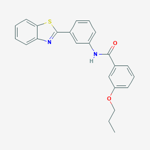 molecular formula C23H20N2O2S B397606 N-[3-(1,3-benzothiazol-2-yl)phenyl]-3-propoxybenzamide 