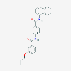 molecular formula C27H24N2O3 B397607 N-{4-[(1-naphthylamino)carbonyl]phenyl}-3-propoxybenzamide 
