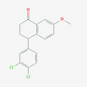 molecular formula C17H14Cl2O2 B3976078 4-(3,4-dichlorophenyl)-7-methoxy-3,4-dihydro-1(2H)-naphthalenone 