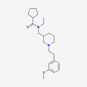 molecular formula C23H36N2O2 B3976080 N-ethyl-N-({1-[2-(3-methoxyphenyl)ethyl]-3-piperidinyl}methyl)cyclopentanecarboxamide 