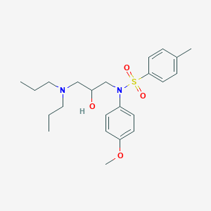 molecular formula C23H34N2O4S B3976091 N-[3-(dipropylamino)-2-hydroxypropyl]-N-(4-methoxyphenyl)-4-methylbenzenesulfonamide 