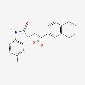 3-hydroxy-5-methyl-3-[2-oxo-2-(5,6,7,8-tetrahydro-2-naphthalenyl)ethyl]-1,3-dihydro-2H-indol-2-one