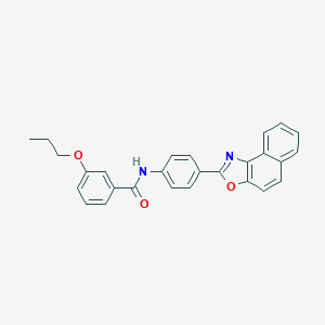 molecular formula C27H22N2O3 B397610 N-(4-naphtho[1,2-d][1,3]oxazol-2-ylphenyl)-3-propoxybenzamide 
