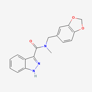 N-(1,3-benzodioxol-5-ylmethyl)-N-methyl-1H-indazole-3-carboxamide