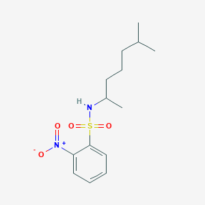 molecular formula C14H22N2O4S B3976116 N-(1,5-dimethylhexyl)-2-nitrobenzenesulfonamide 
