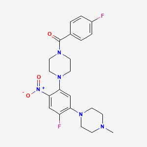 1-(4-fluorobenzoyl)-4-[4-fluoro-5-(4-methyl-1-piperazinyl)-2-nitrophenyl]piperazine