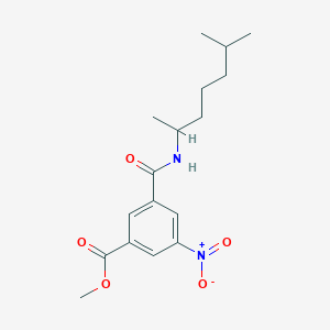 molecular formula C17H24N2O5 B3976150 methyl 3-{[(1,5-dimethylhexyl)amino]carbonyl}-5-nitrobenzoate 