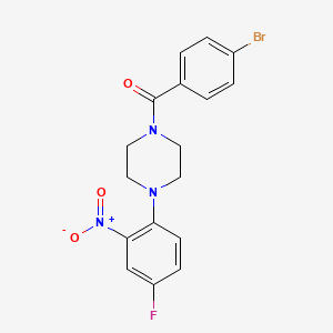 1-(4-bromobenzoyl)-4-(4-fluoro-2-nitrophenyl)piperazine