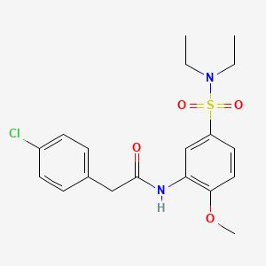 molecular formula C19H23ClN2O4S B3976172 2-(4-chlorophenyl)-N-{5-[(diethylamino)sulfonyl]-2-methoxyphenyl}acetamide 