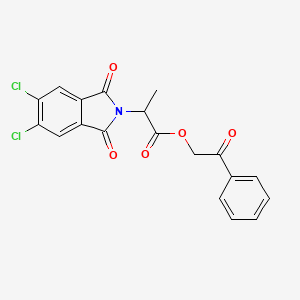 2-oxo-2-phenylethyl 2-(5,6-dichloro-1,3-dioxo-1,3-dihydro-2H-isoindol-2-yl)propanoate